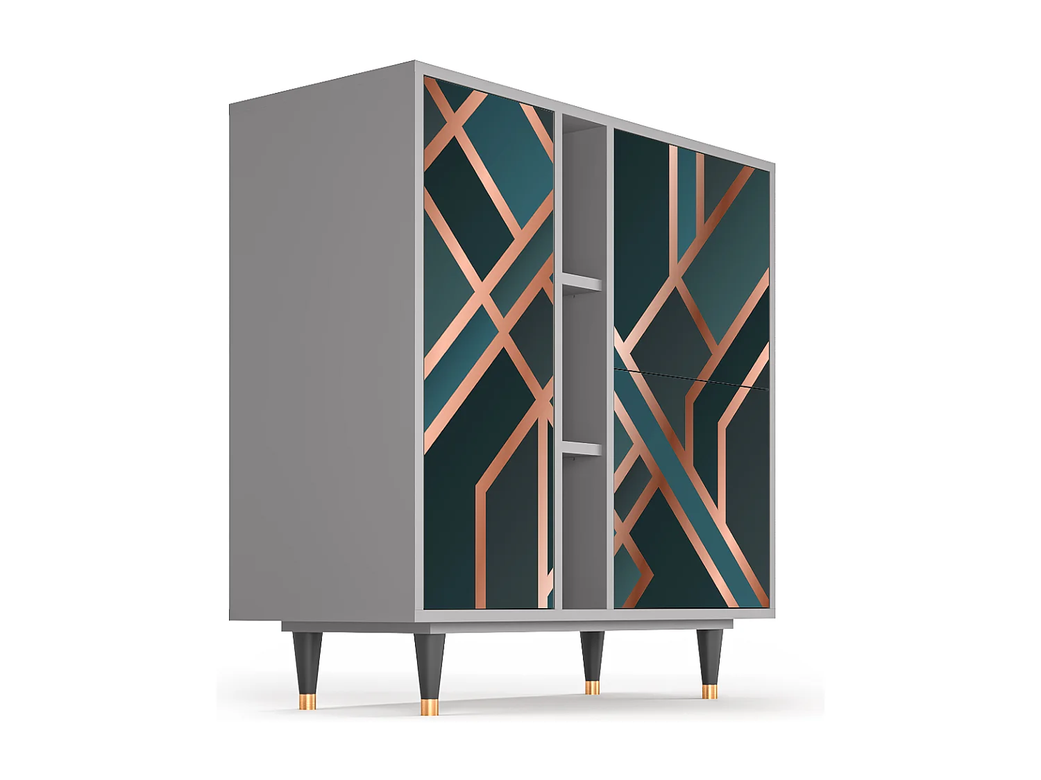 Dressoir - 94х96х41 cm - BS5 - Bronze Crossroad, Grijs