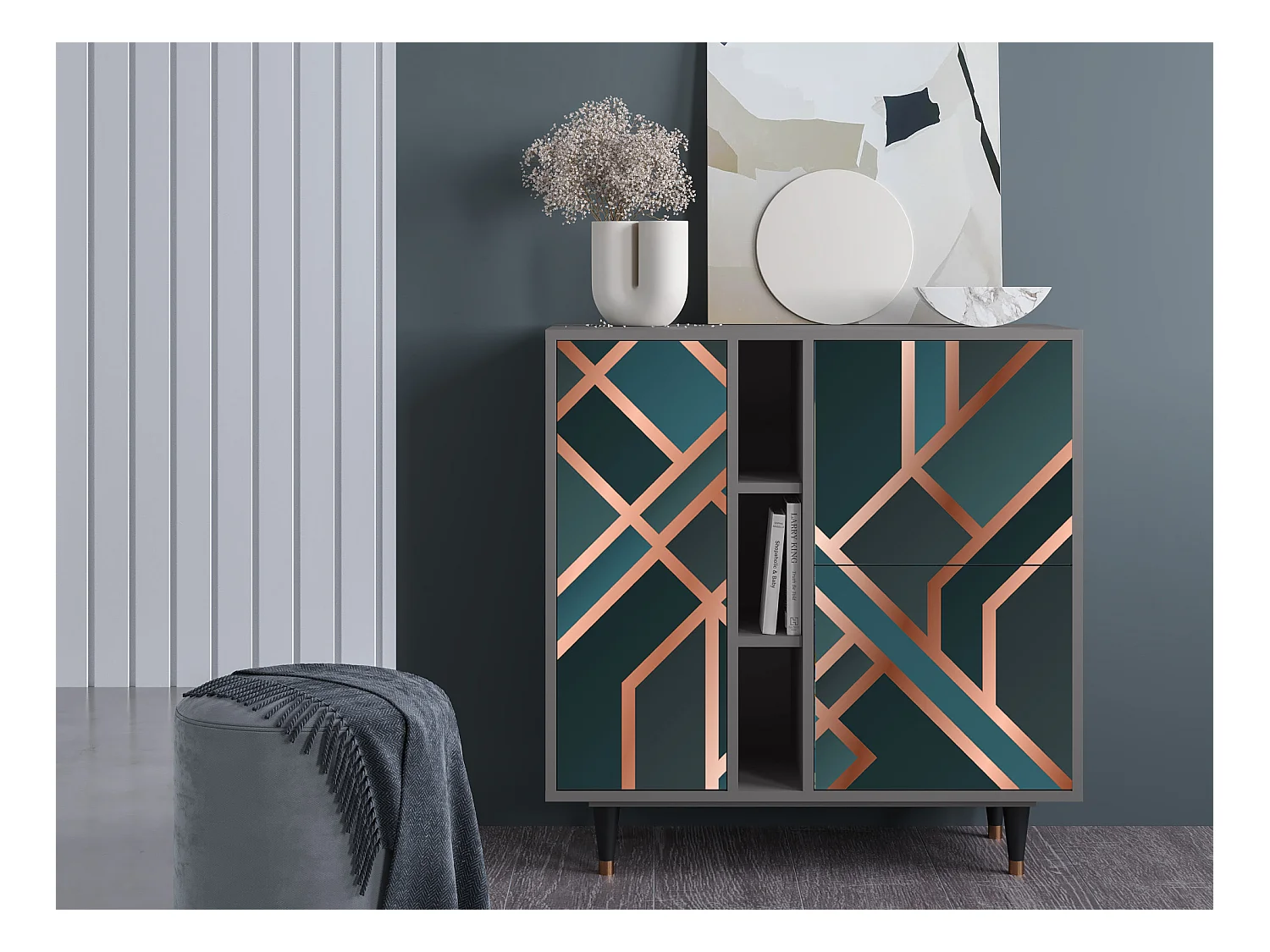 Buffet - 94х96х41 cm - BS5 - Bronze Crossroad, Gris