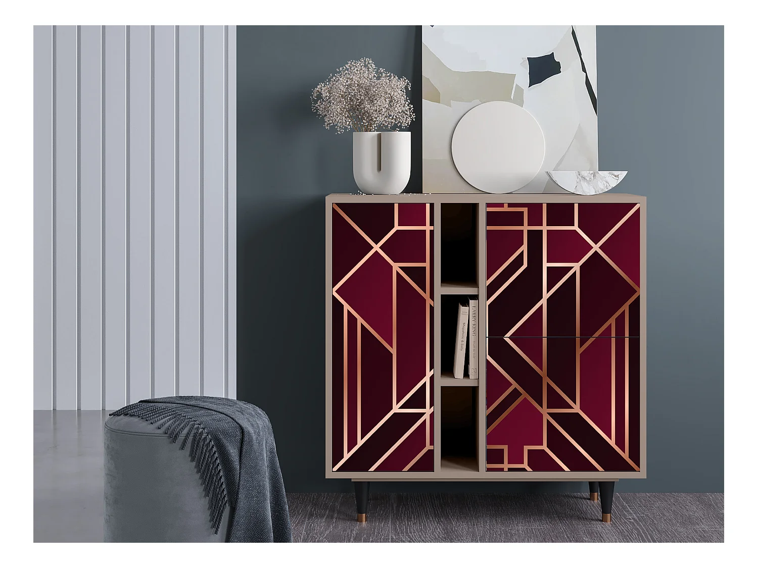 Dressoir - 94х96х41 cm - BS5 - Burgundy Jewelery, Latte