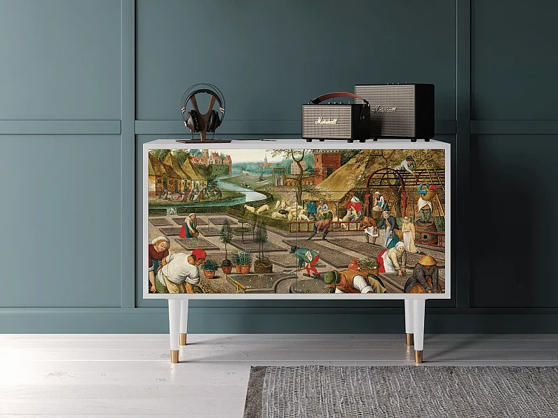 Dressoir - 115x85x48 cm - BS4 - The Younger - Spring, Wit