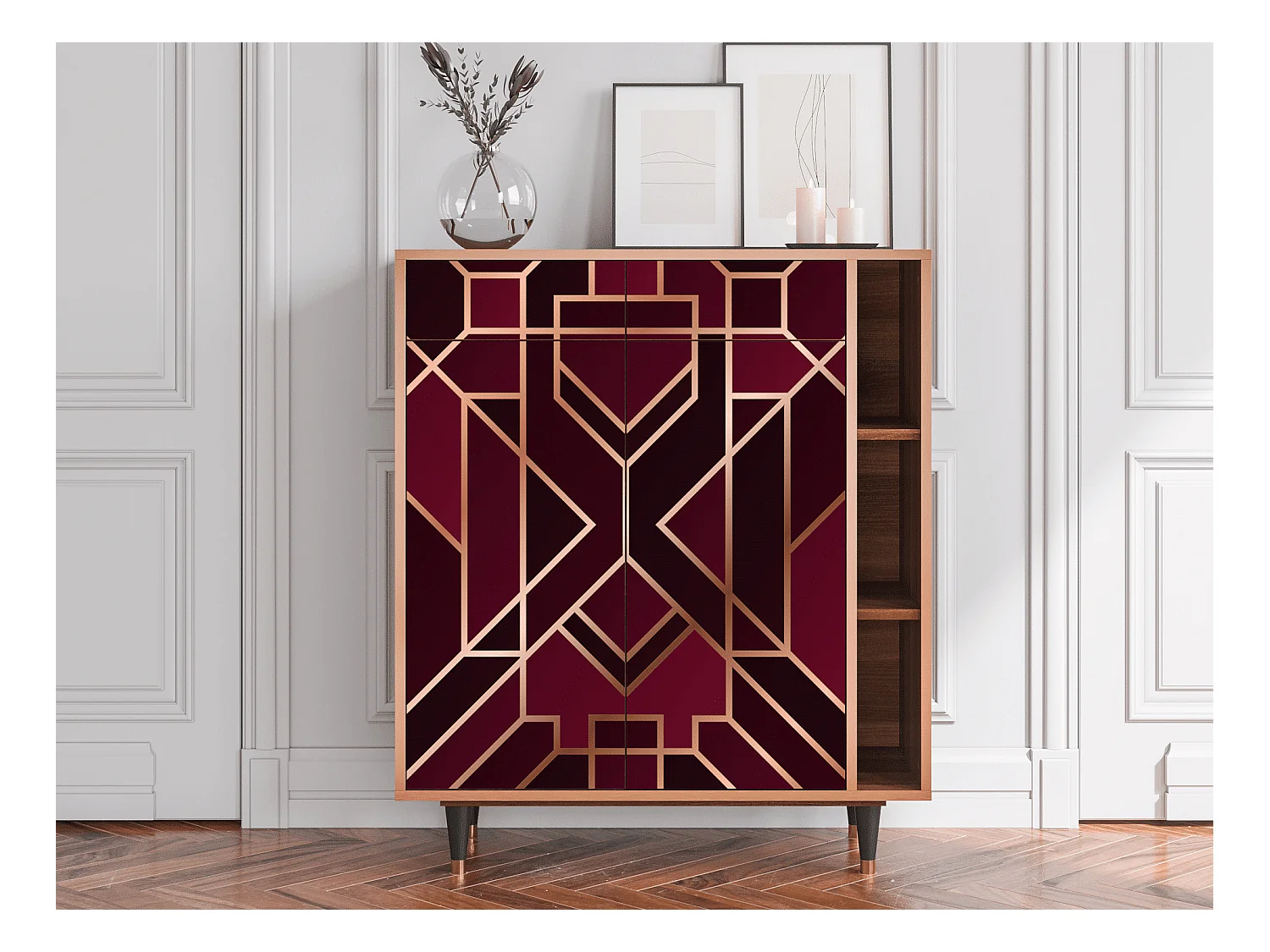 Buffet - 96х110х41 cm - BS6 - Burgundy Jewelery, Noyer
