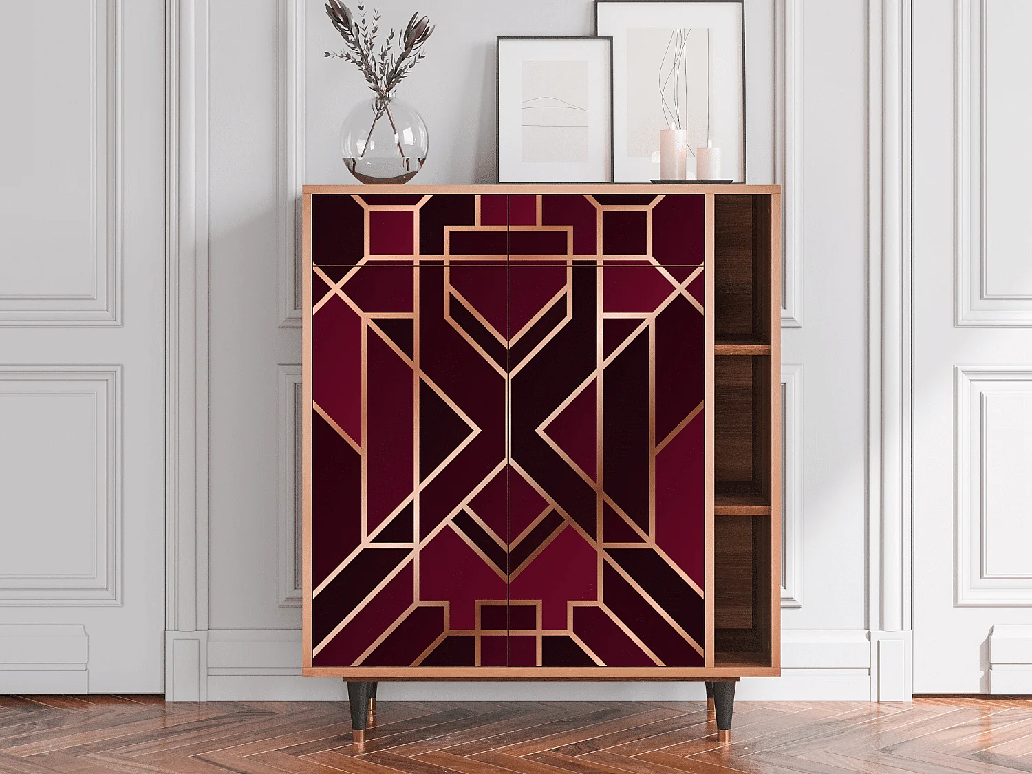 Buffet - 96х110х41 cm - BS6 - Burgundy Jewelery, Noyer