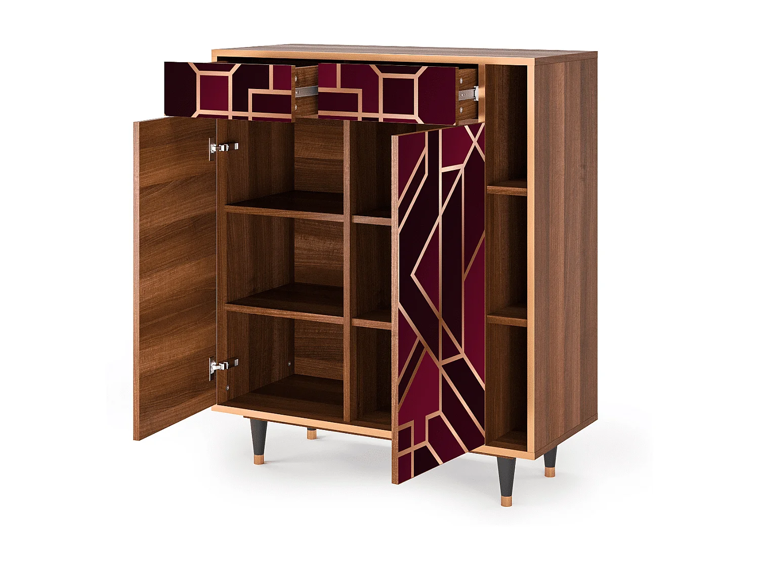 Buffet - 96х110х41 cm - BS6 - Burgundy Jewelery, Noyer