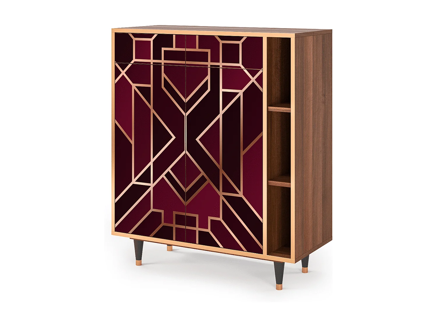 Dressoir - 96х110х41 cm - BS6 - Burgundy Jewelery, Walnoot