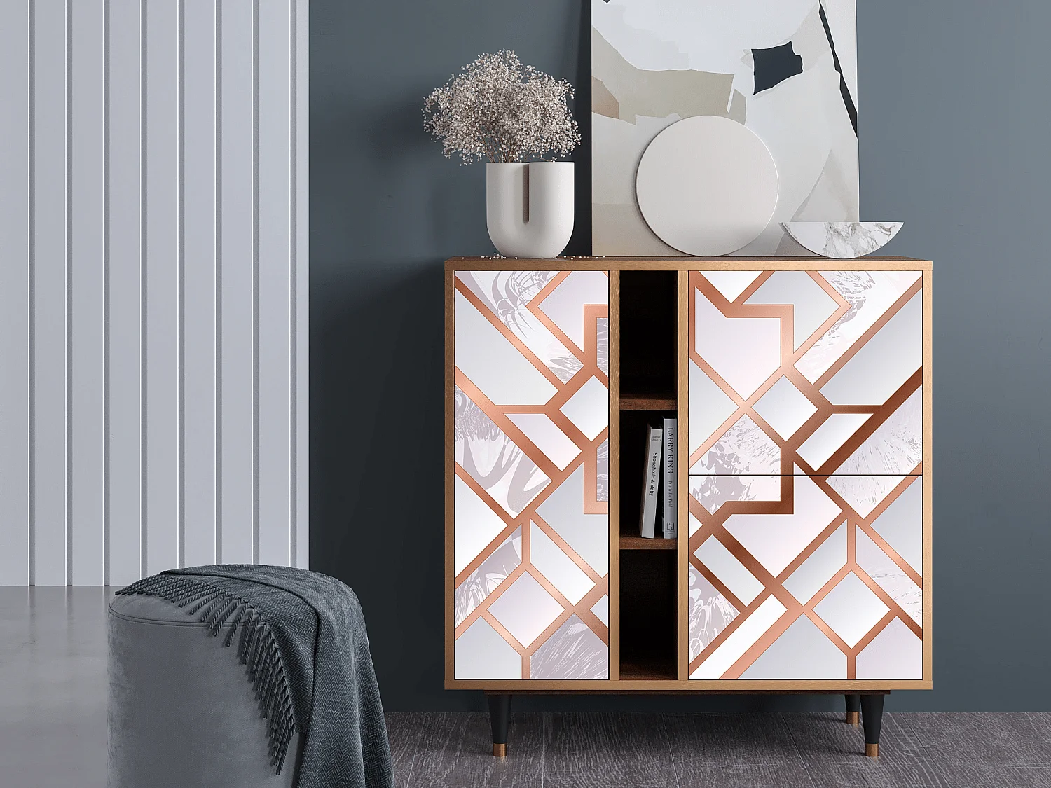 Kredens - 94х96х41 cm - BS5 - Pastel Fairytale, Orzech