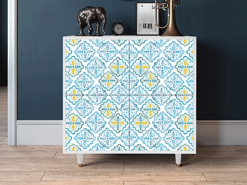 Buffet - 94x96x48 cm - BS3 - Portugese tiles, Blanc