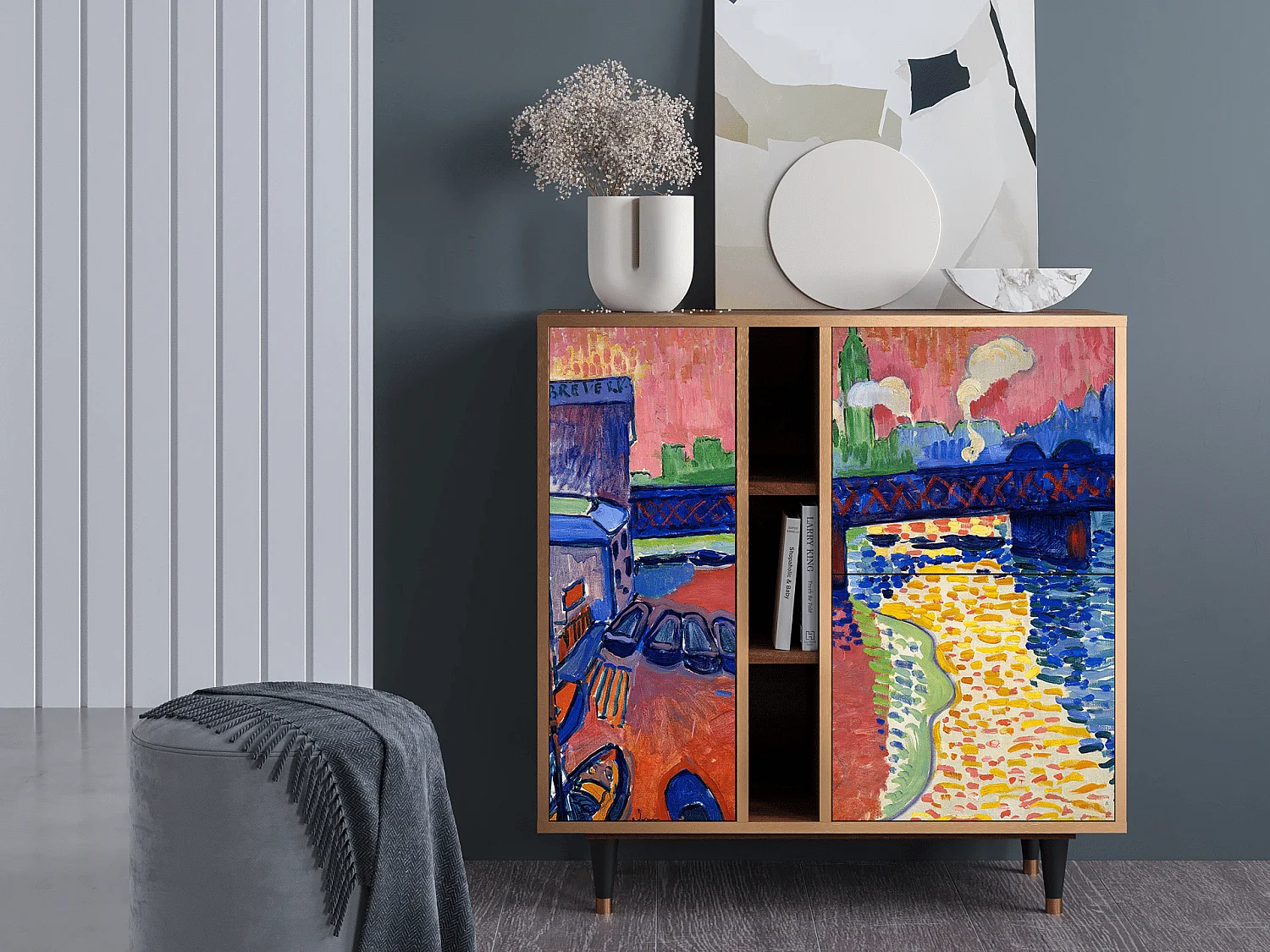 Buffet - 94х96х41 cm - BS5 - Charing Cross Bridge, Noyer