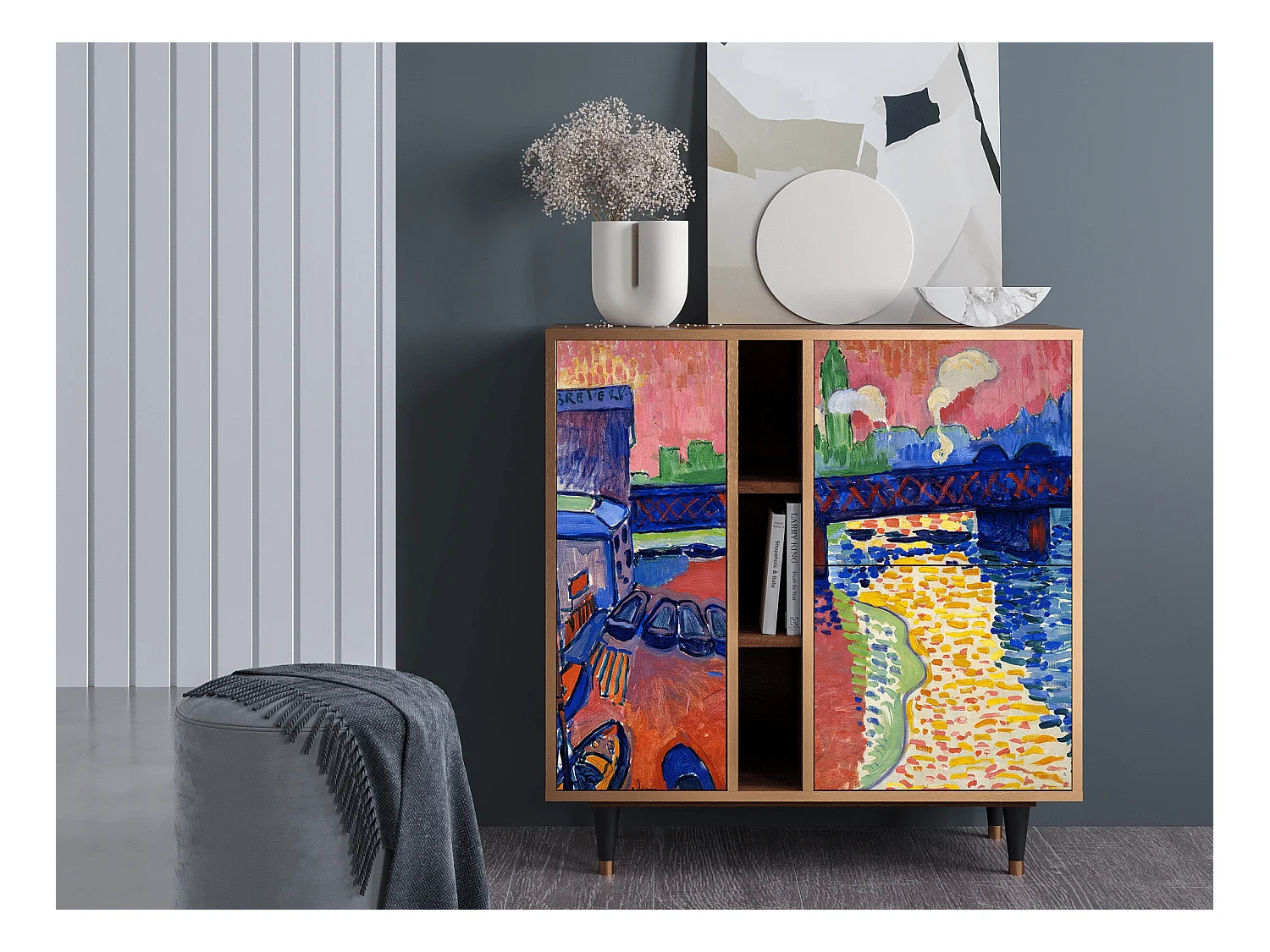 Credenza - 94х96х41 cm - BS5 - Charing Cross Bridge, Noce
