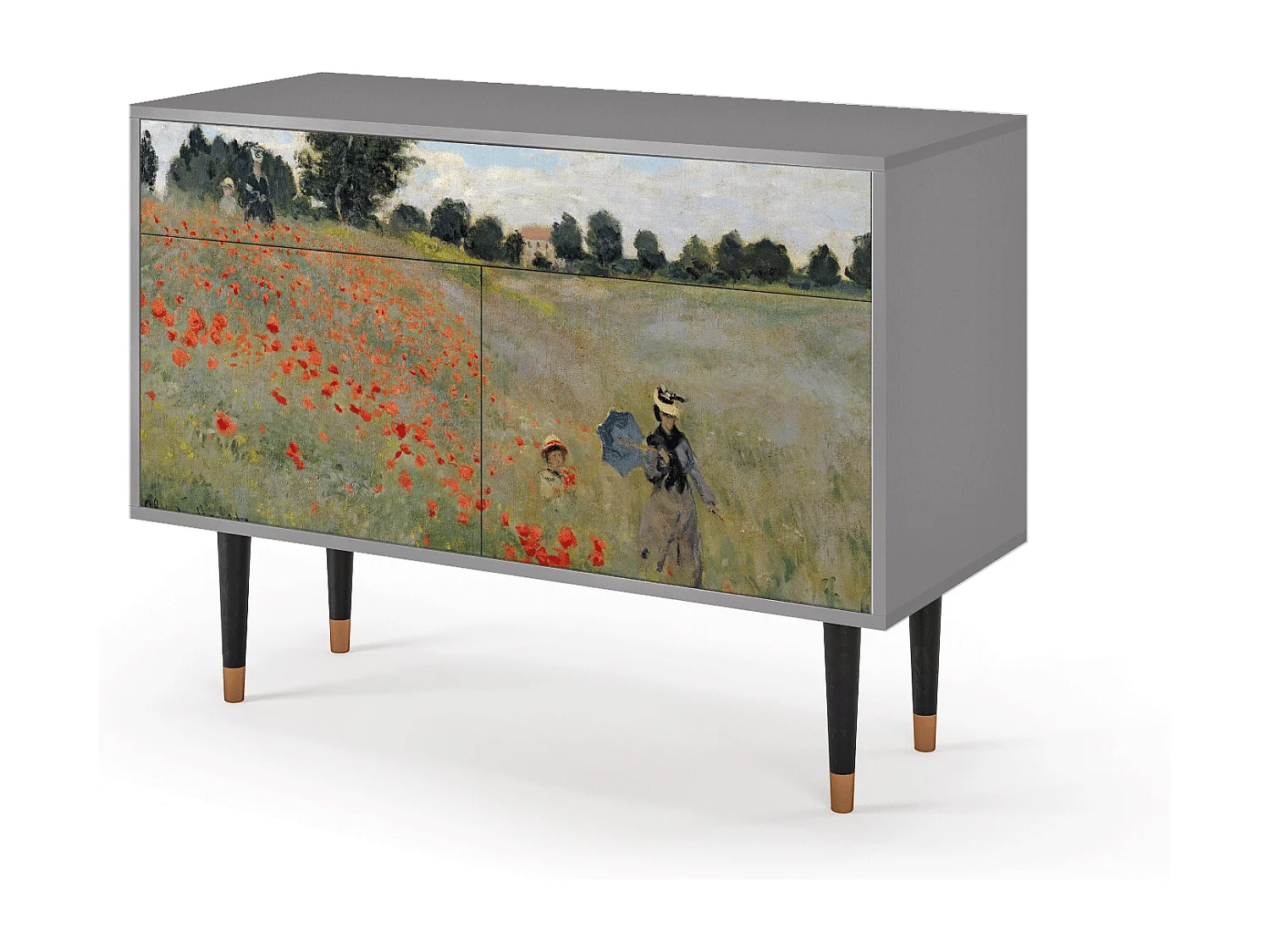 Buffet - 115x85x48 cm - BS4 - The Poppy Field   , Gris