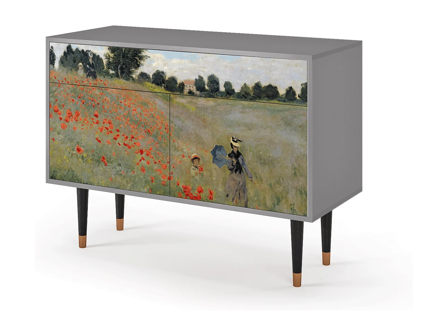 Buffet - 115x85x48 cm - BS4 - The Poppy Field   , Gris