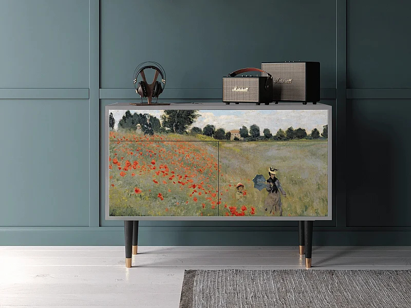 Buffet - 115x85x48 cm - BS4 - The Poppy Field   , Gris