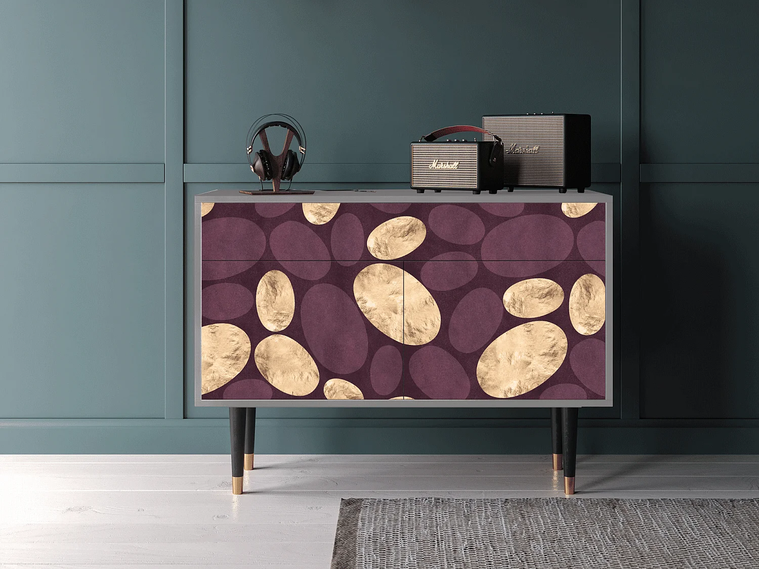 Dressoir - 115x85x48 cm - BS4 - Fine Wine, Grijs