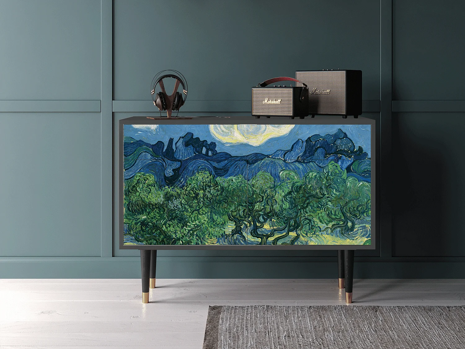 Kredens - 115x85x48 cm - BS4 - The Oil Trees, Antracyt