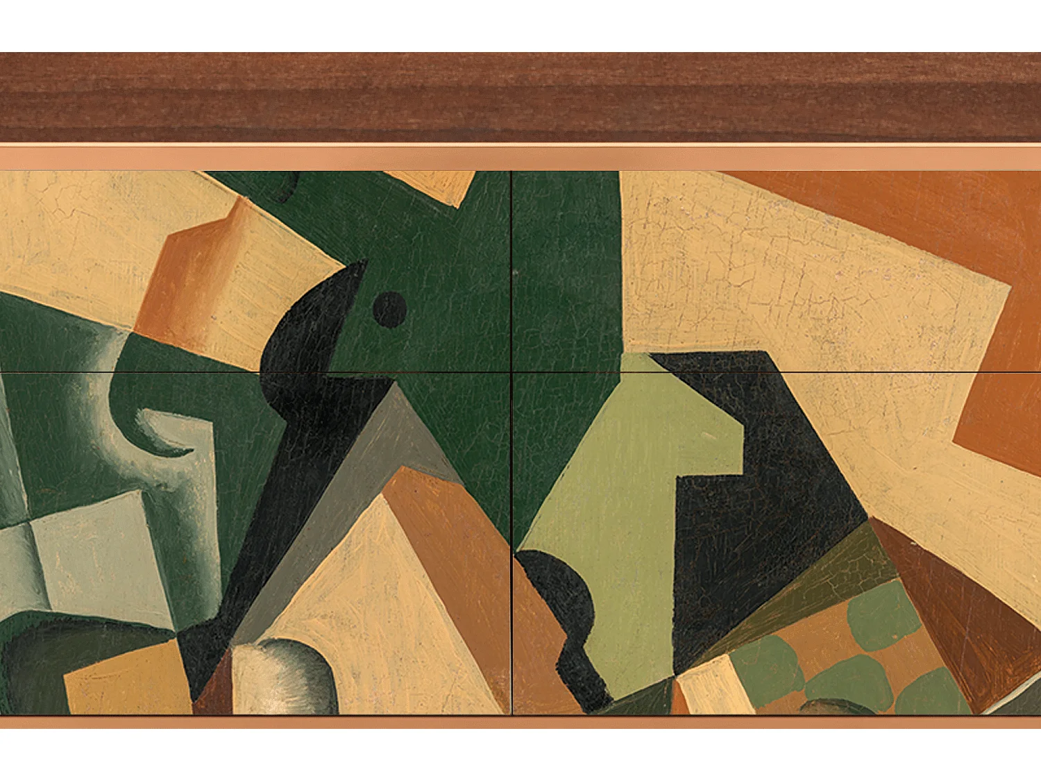 Buffet - 115x85x48 cm - BS4 - Glass and Checkerboard, Noyer