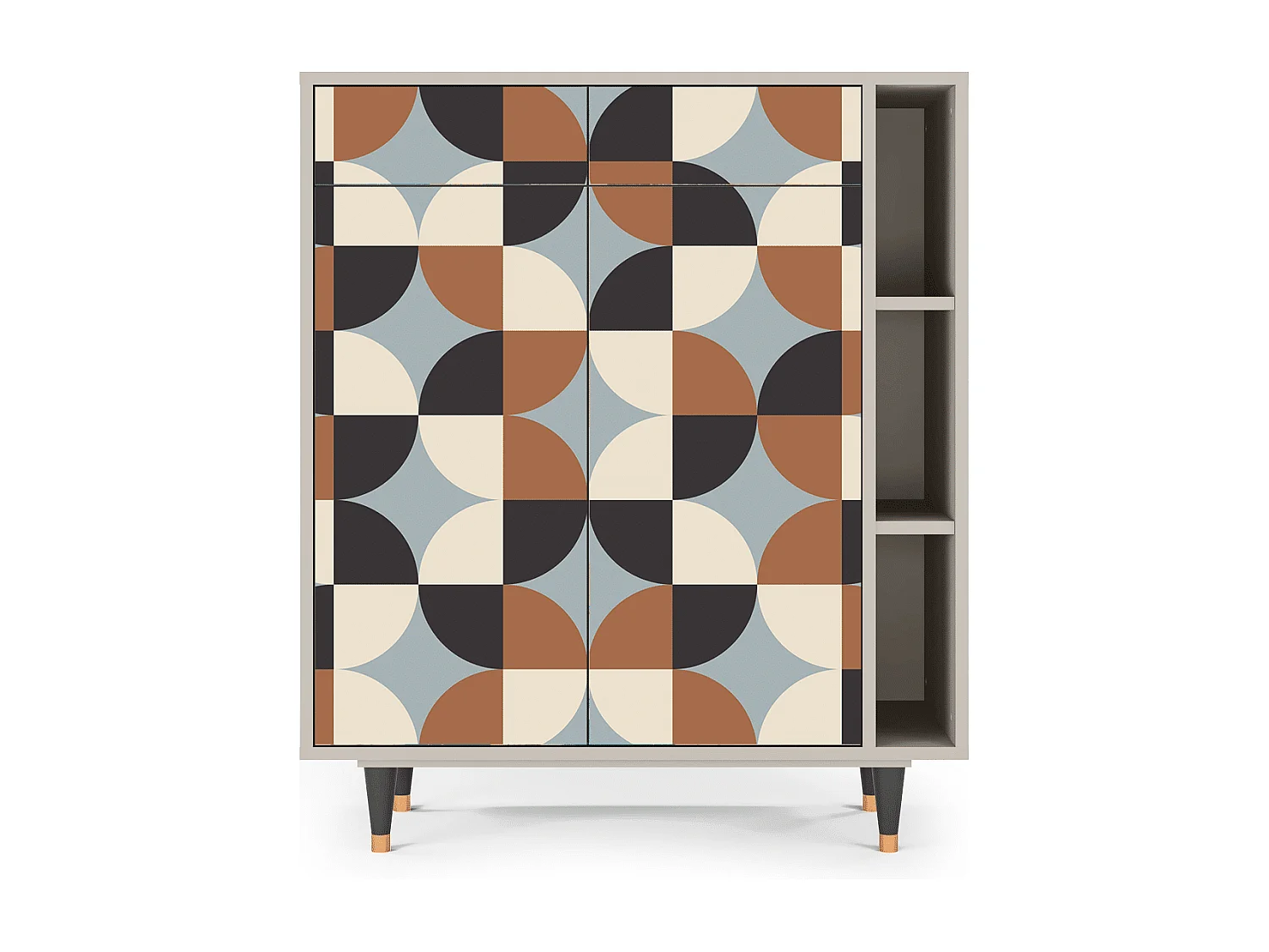 Kredens - 96х110х41 cm - BS6 - Brown Sensation, Piaskowy