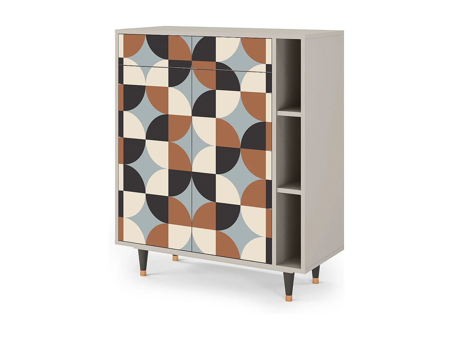 Kredens - 96х110х41 cm - BS6 - Brown Sensation, Piaskowy