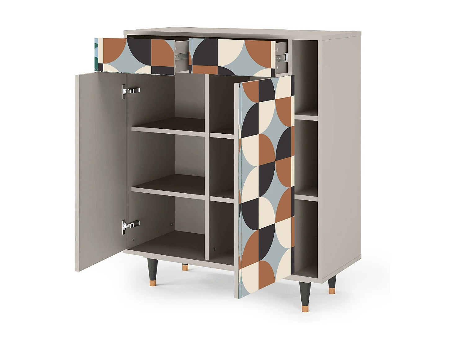 Kredens - 96х110х41 cm - BS6 - Brown Sensation, Piaskowy