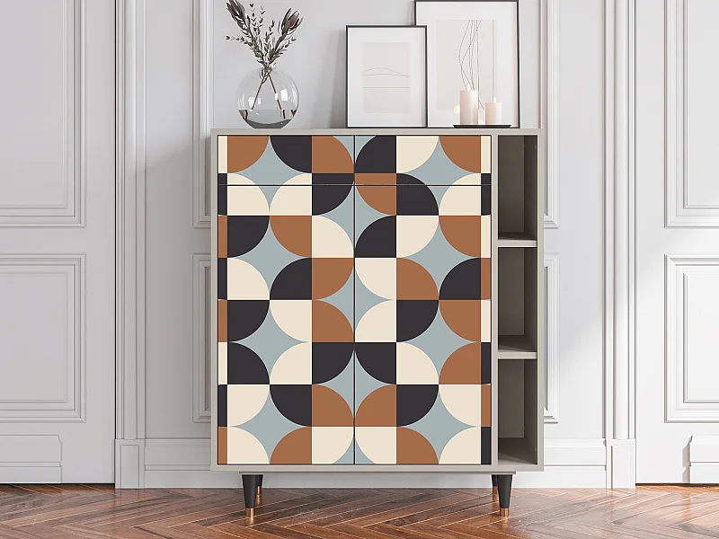 Kredens - 96х110х41 cm - BS6 - Brown Sensation, Piaskowy