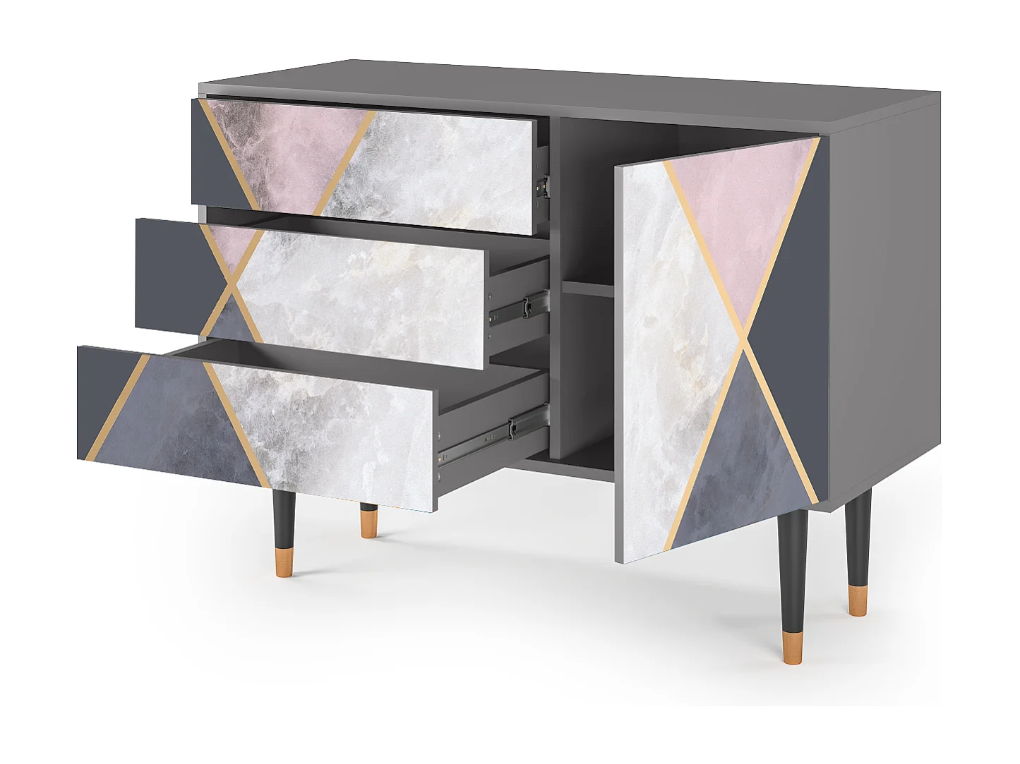 Buffet - 115х84х41 cm - S3 - Ideal Harmony, Gris