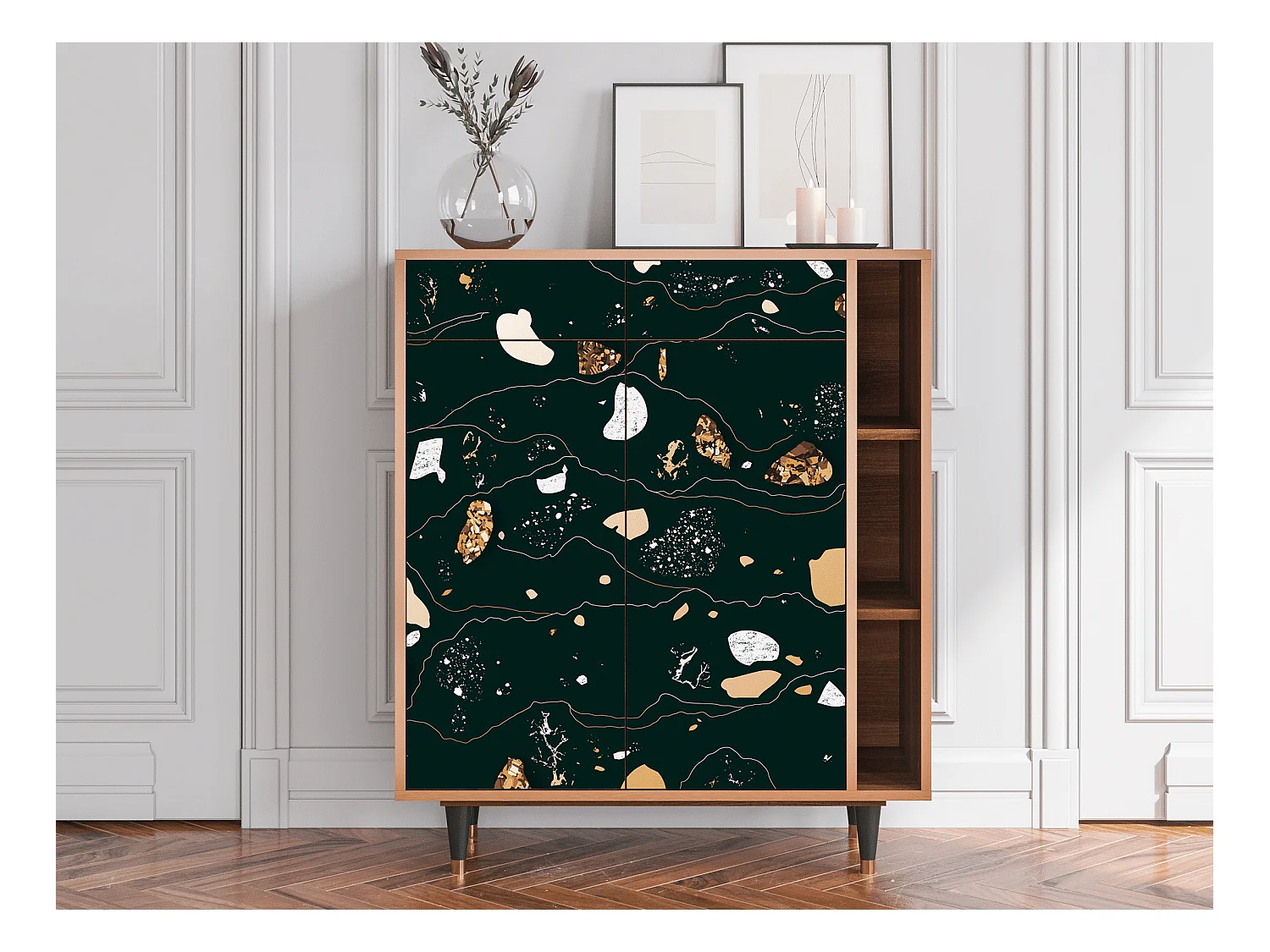 Buffet - 96х110х41 cm - BS6 - Space Rocks, Noyer