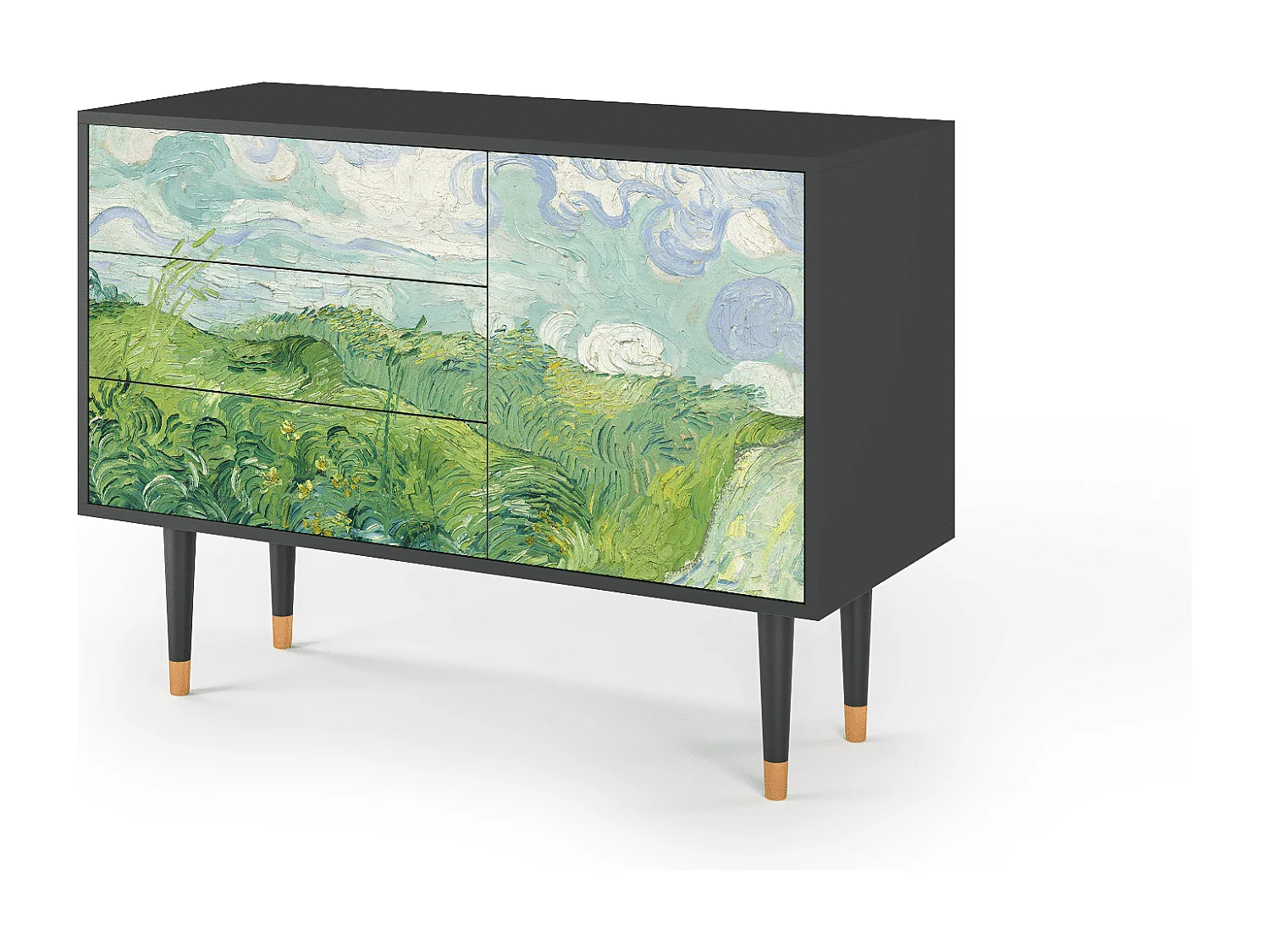 Buffet - 115х84х41 cm - S3 - Green Wheat Fields, Anthracite