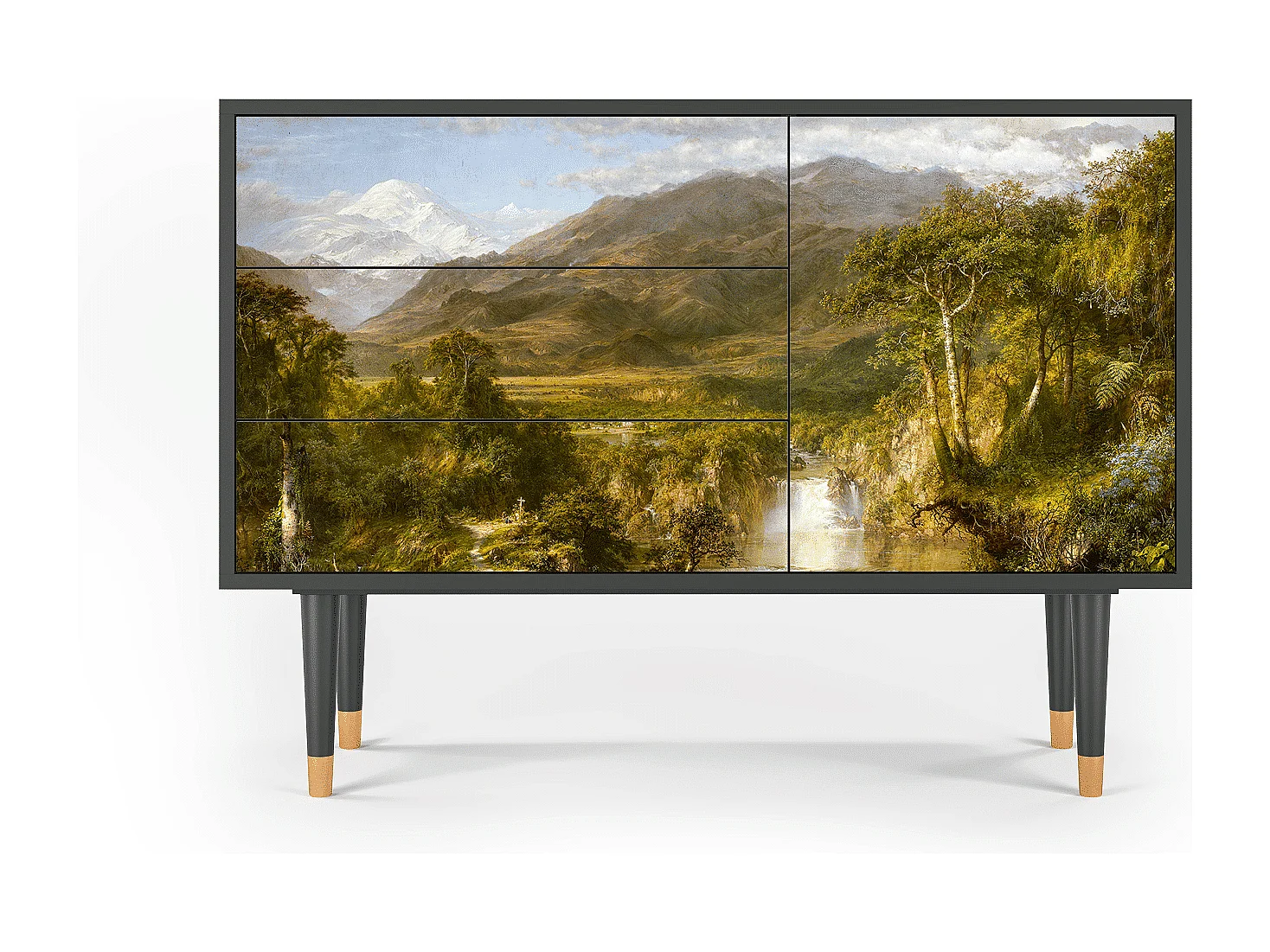 Kredens - 115х84х41 cm - S3 - The Heart of the Andes , Antracyt