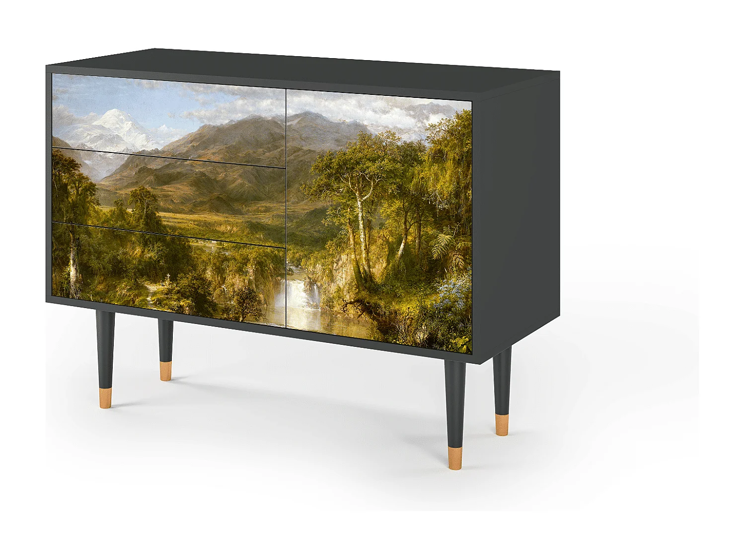 Kredens - 115х84х41 cm - S3 - The Heart of the Andes , Antracyt