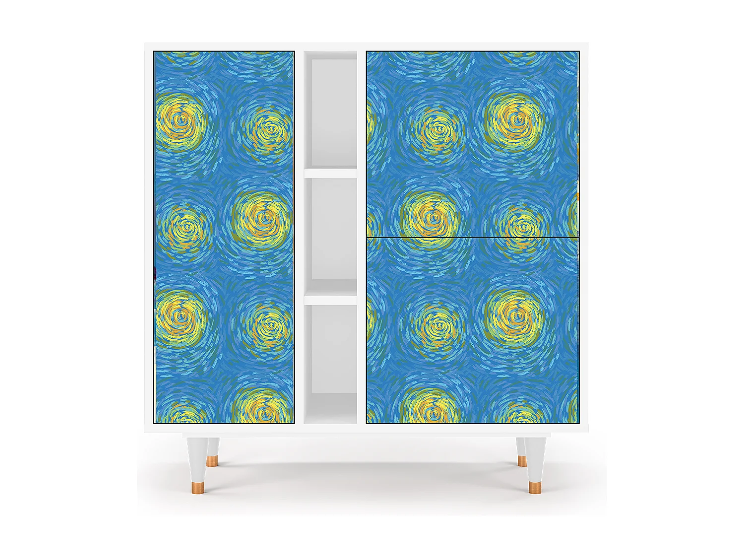 Sideboard - 94х96х41 cm - BS5 - Van Gogh Lights, Weiß