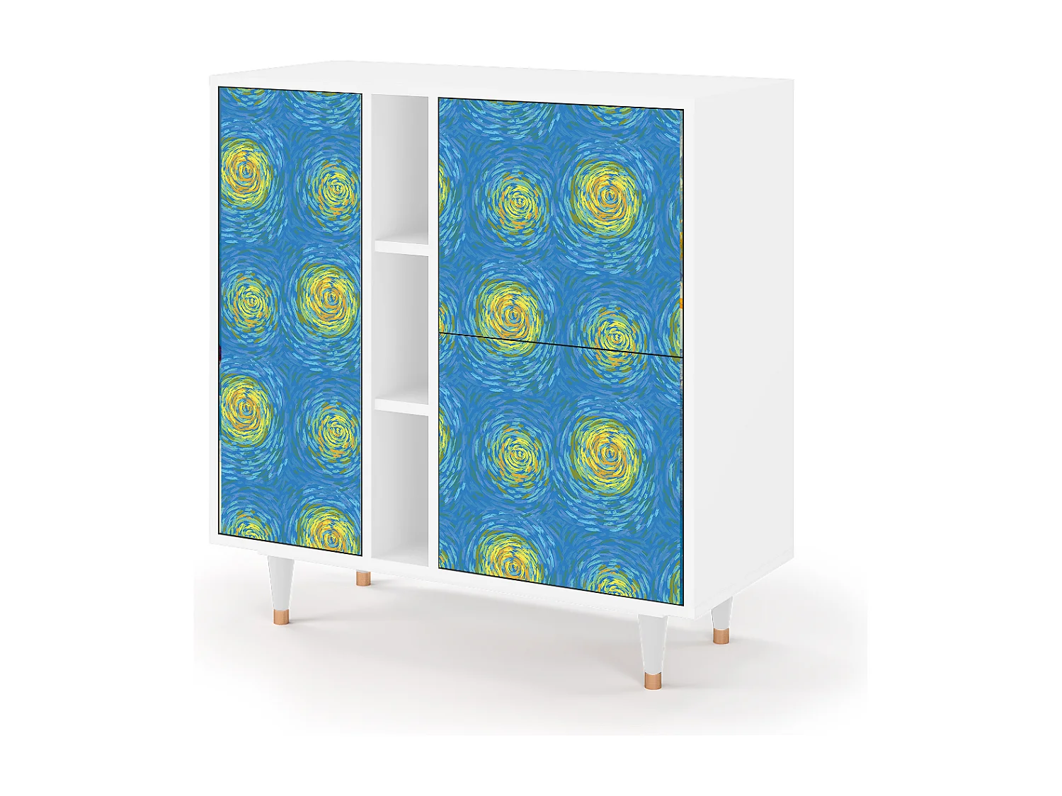 Sideboard - 94х96х41 cm - BS5 - Van Gogh Lights, Weiß