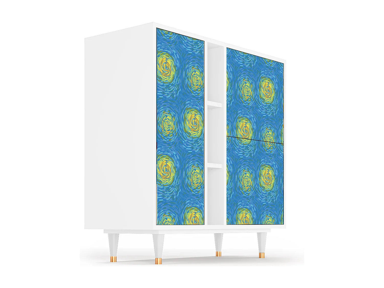Sideboard - 94х96х41 cm - BS5 - Van Gogh Lights, Weiß