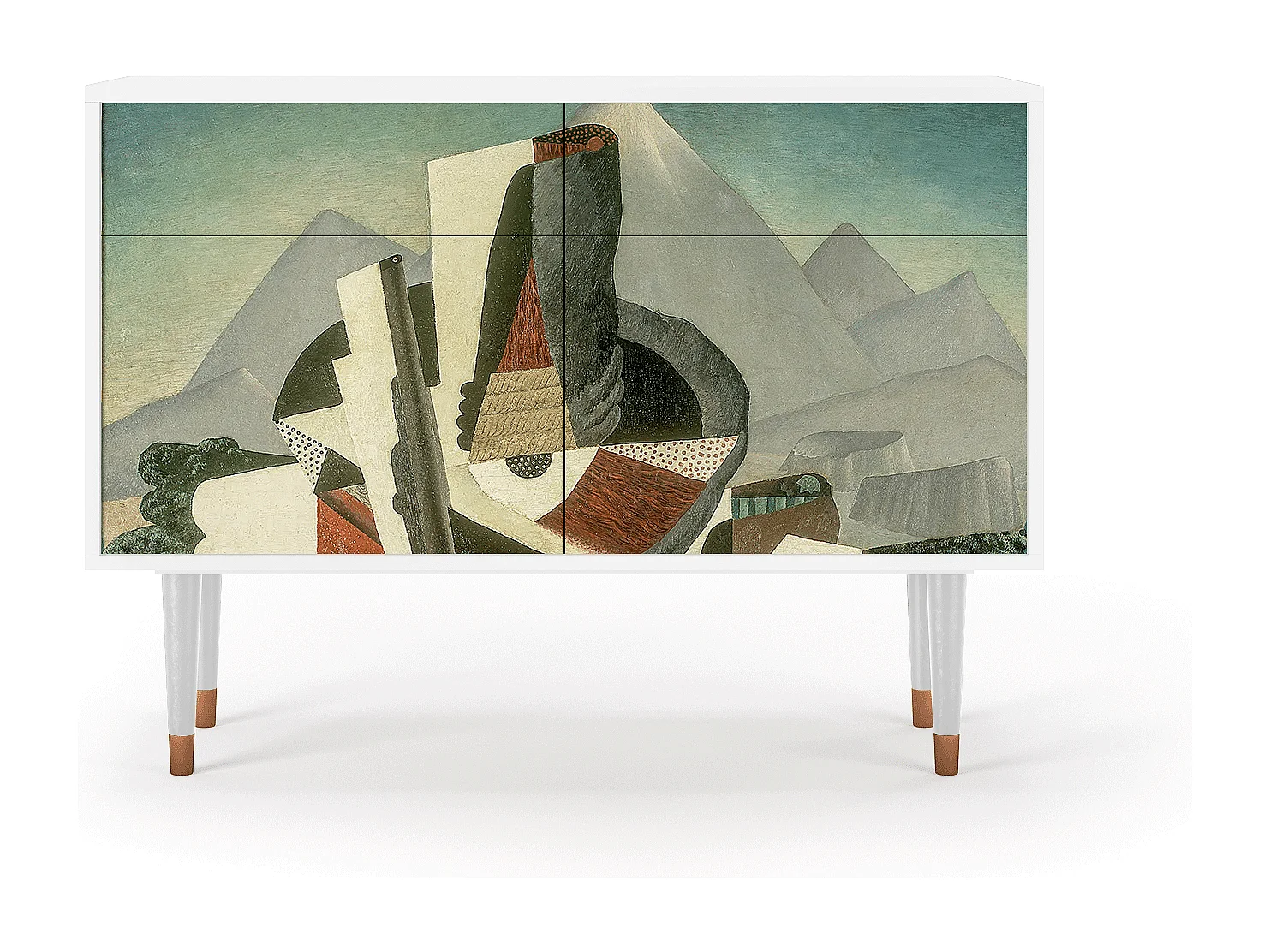 Aparador - 115x85x48 cm - BS4 - The Cubist Paintings , Blanco