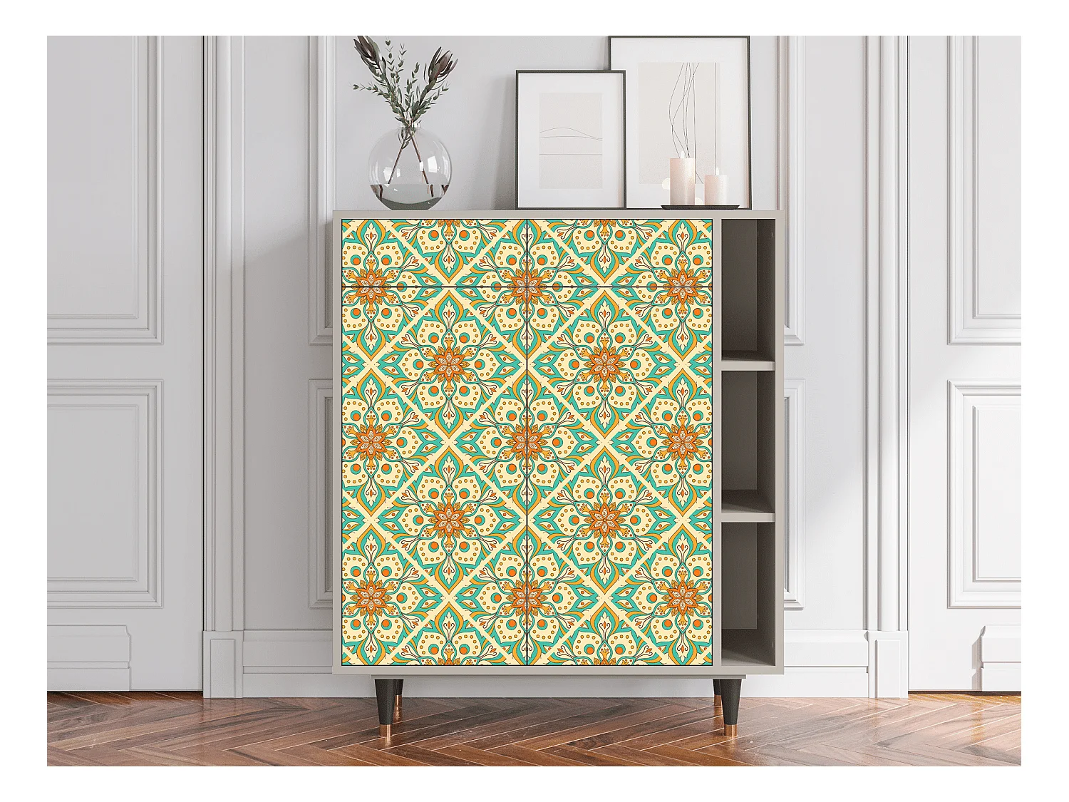 Credenza - 96х110х41 cm - BS6 - Hindu Daisy, Sabbia