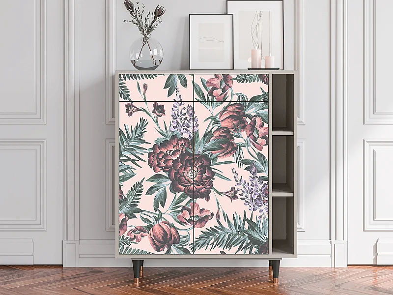Buffet - 96х110х41 cm - BS6 - Peach Peonies, Sable