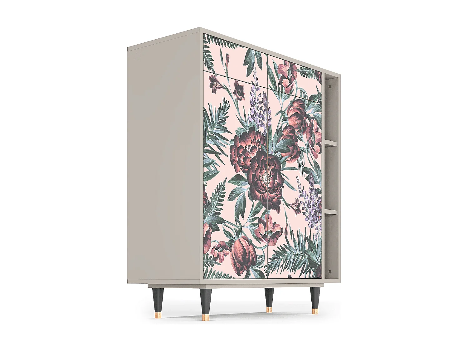 Buffet - 96х110х41 cm - BS6 - Peach Peonies, Sable