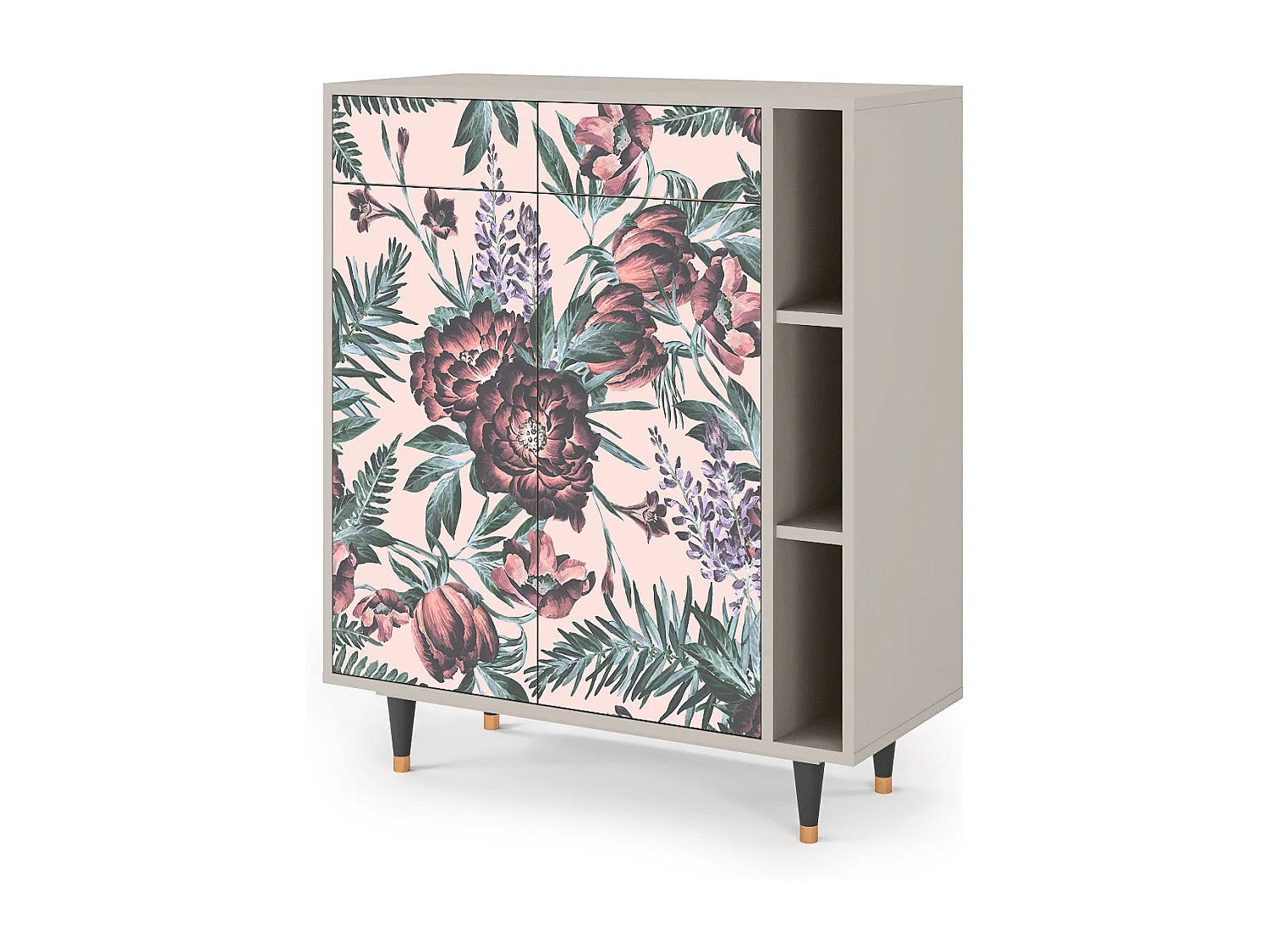 Aparador - 96х110х41 cm - BS6 - Peach Peonies, Areia