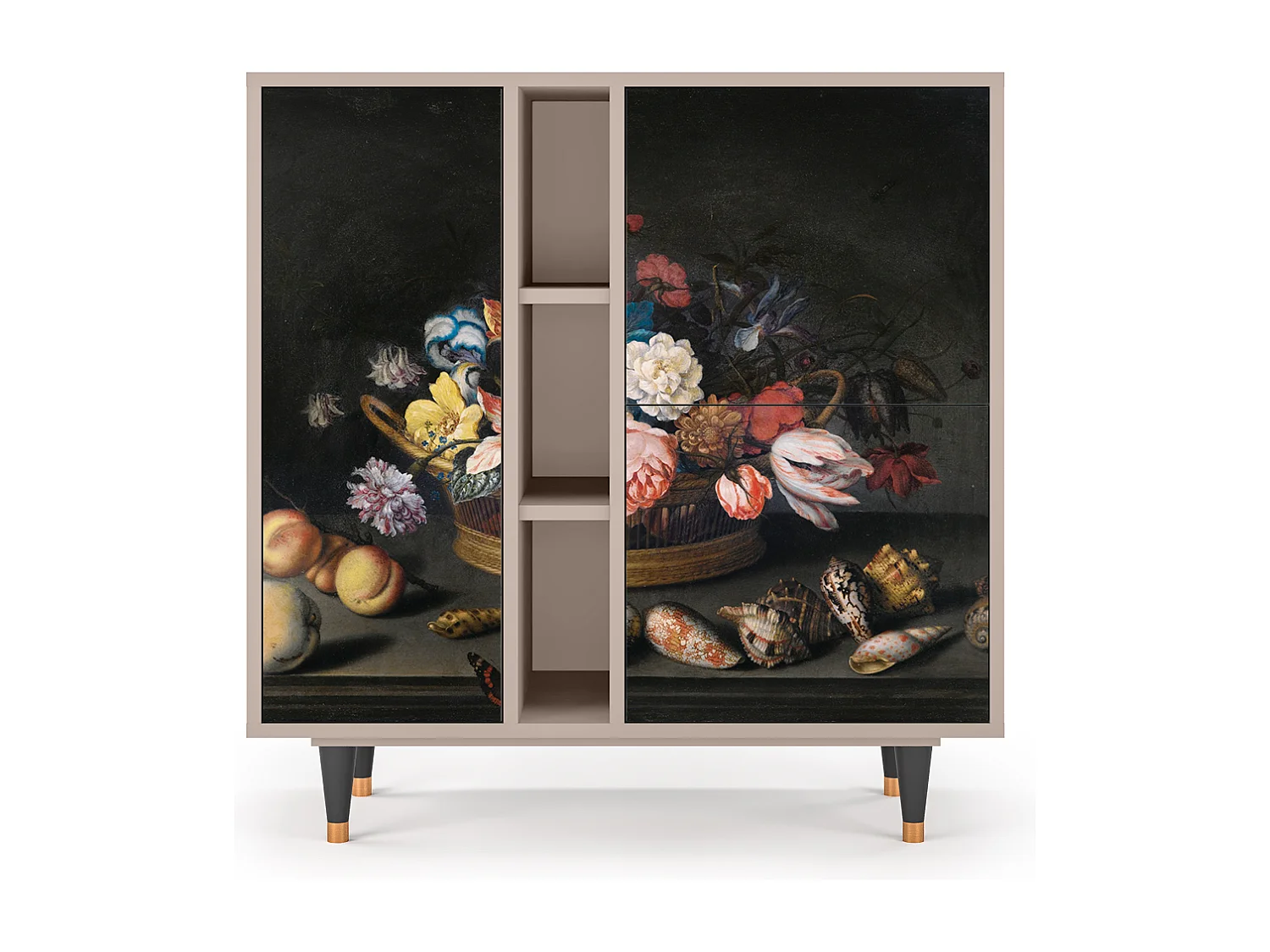 Buffet - 94х96х41 cm - BS5 - Still Life with Flowers, Latte