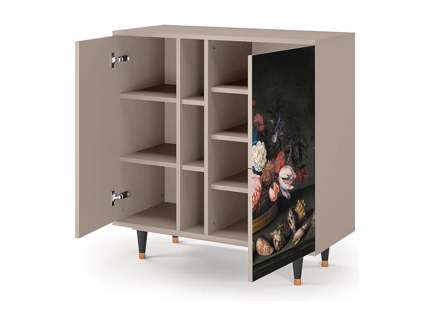 Buffet - 94х96х41 cm - BS5 - Still Life with Flowers, Latte