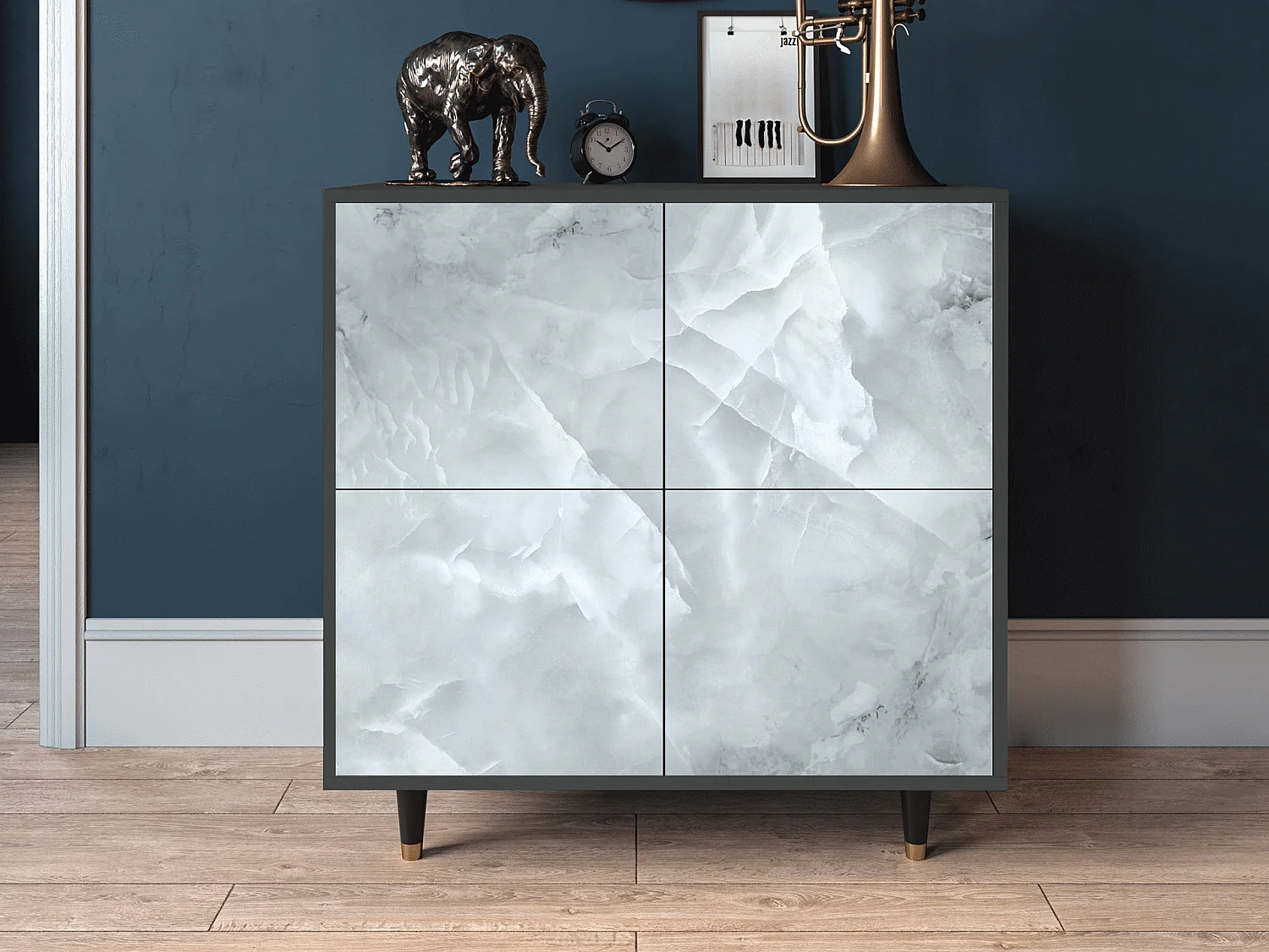 Dressoir - 94x96x48 cm - BS3 - The Onyx, Antraciet