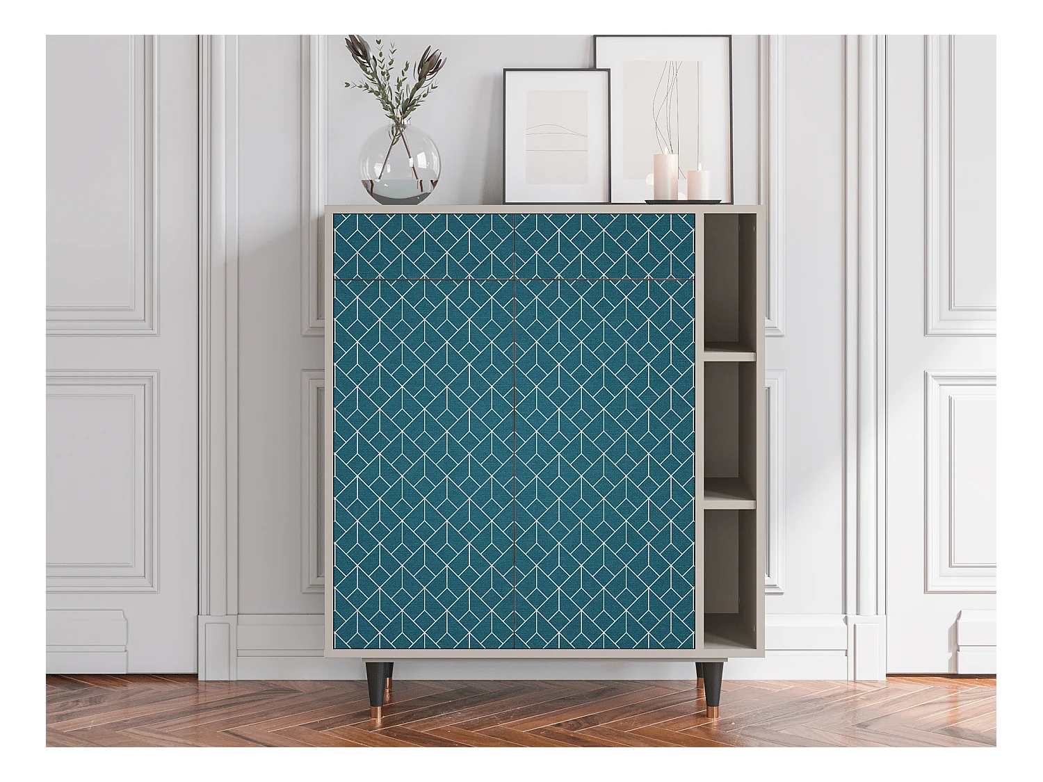 Buffet - 96х110х41 cm - BS6 - Turquoise Geometry, Sable