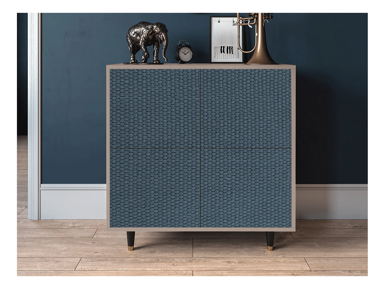 Buffet - 94x96x48 cm - BS3 - Knitted Pattern, Latte