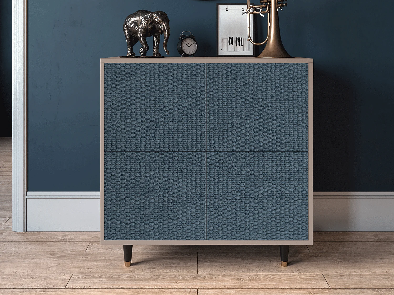 Buffet - 94x96x48 cm - BS3 - Knitted Pattern, Latte