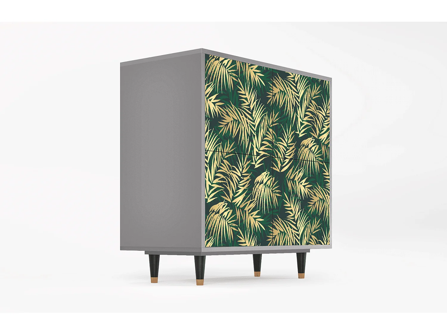 Buffet - 94x96x48 cm - BS3 - Sunny Palm Tree, Gris