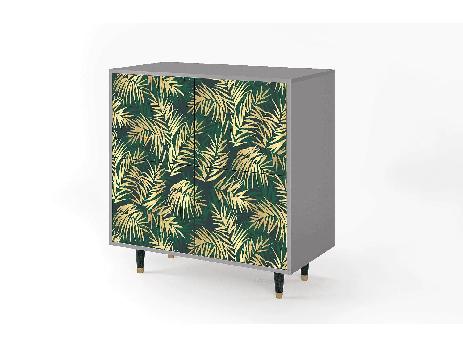 Buffet - 94x96x48 cm - BS3 - Sunny Palm Tree, Gris