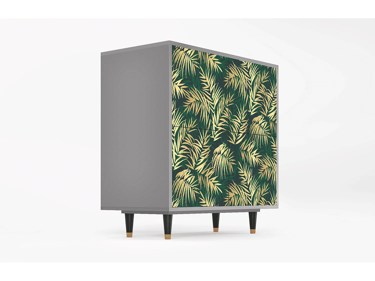 Buffet - 94x96x48 cm - BS3 - Sunny Palm Tree, Gris