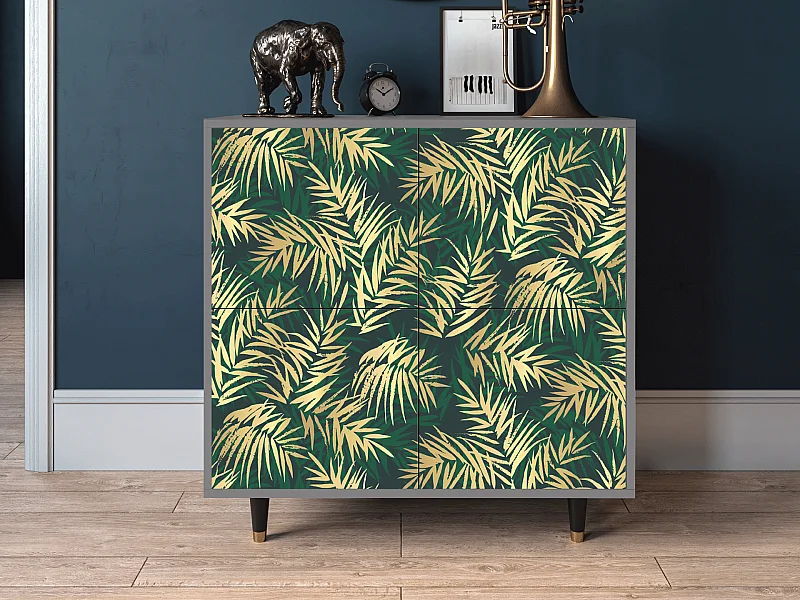 Buffet - 94x96x48 cm - BS3 - Sunny Palm Tree, Gris