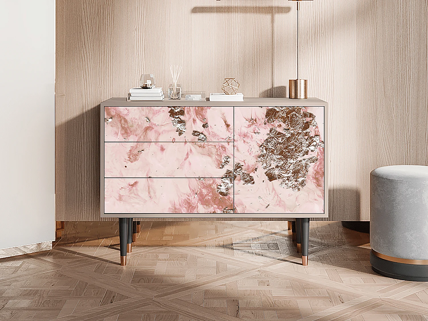 Credenza - 115х84х41 cm - S3 - Cotton Candy, Latte