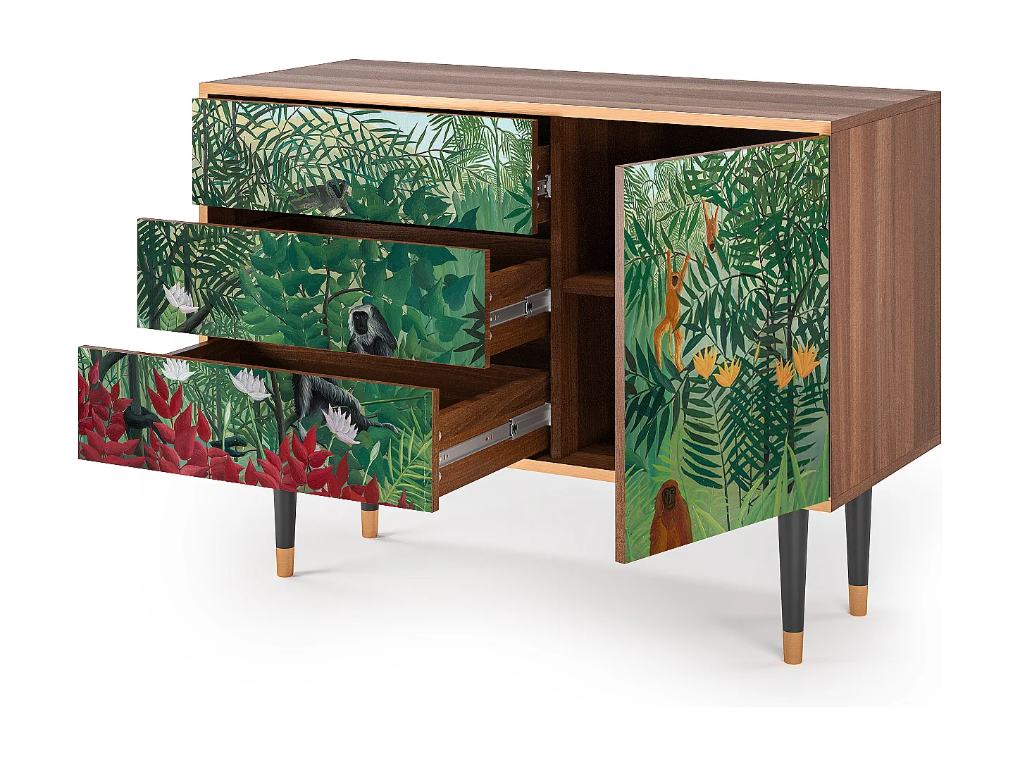 Credenza - 115х84х41 cm - S3 - Jungles in Paris, Noce