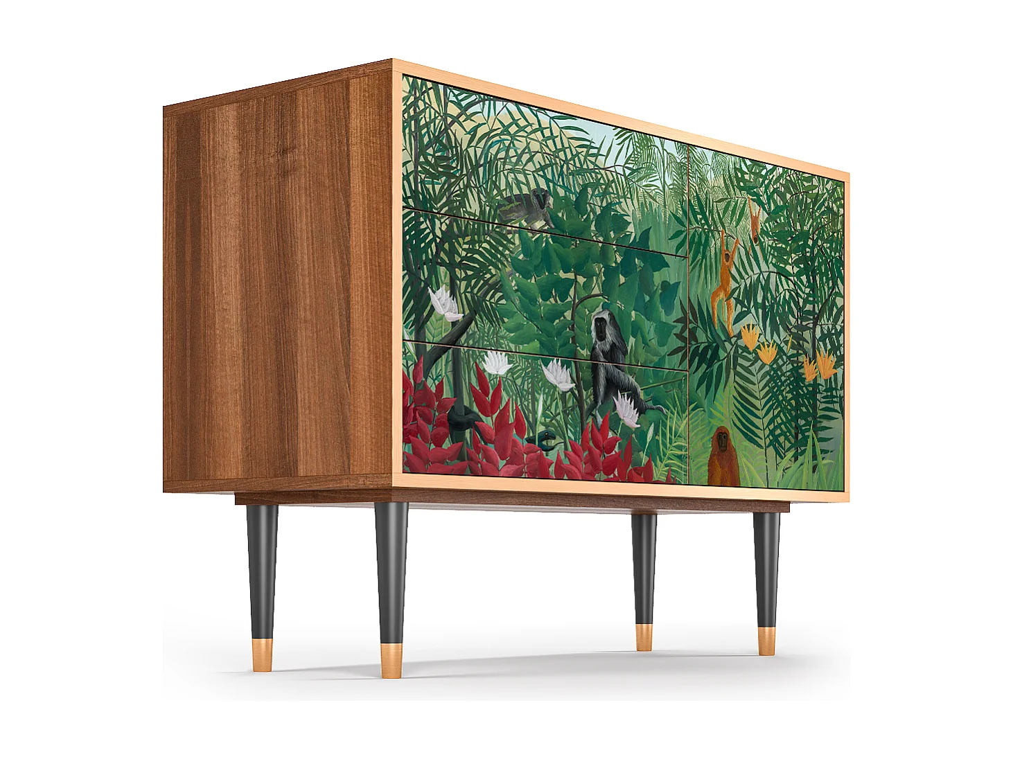 Kredens - 115х84х41 cm - S3 - Jungles in Paris, Orzech