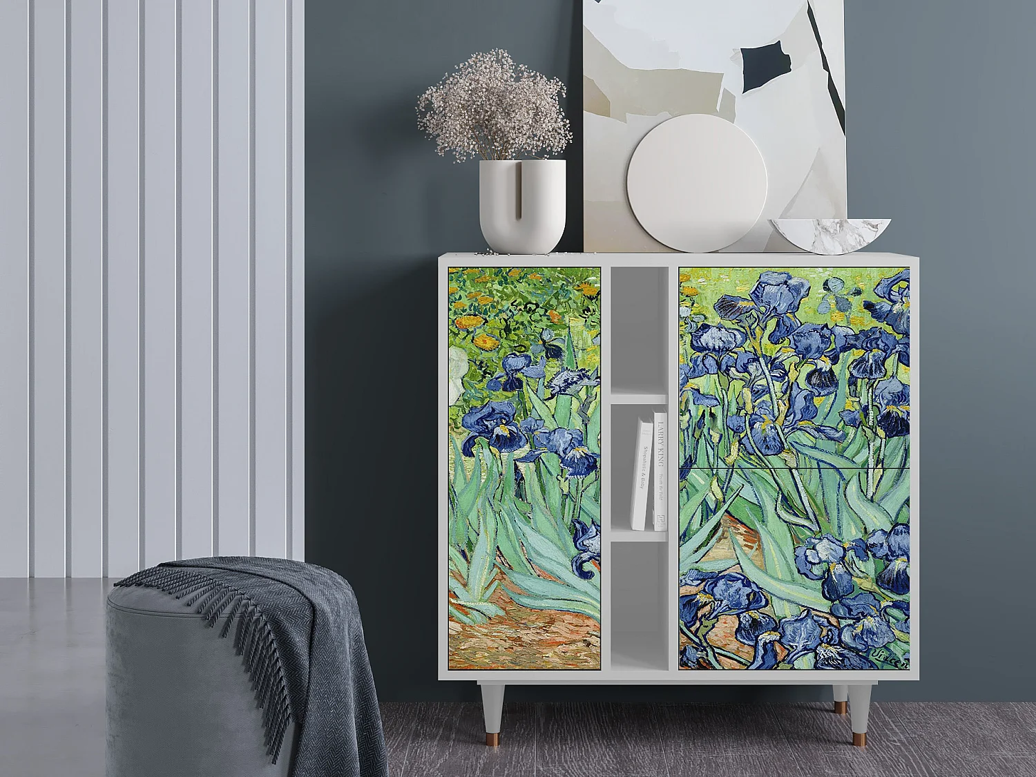 Dressoir - 94х96х41 cm - BS5 - Irises , Wit