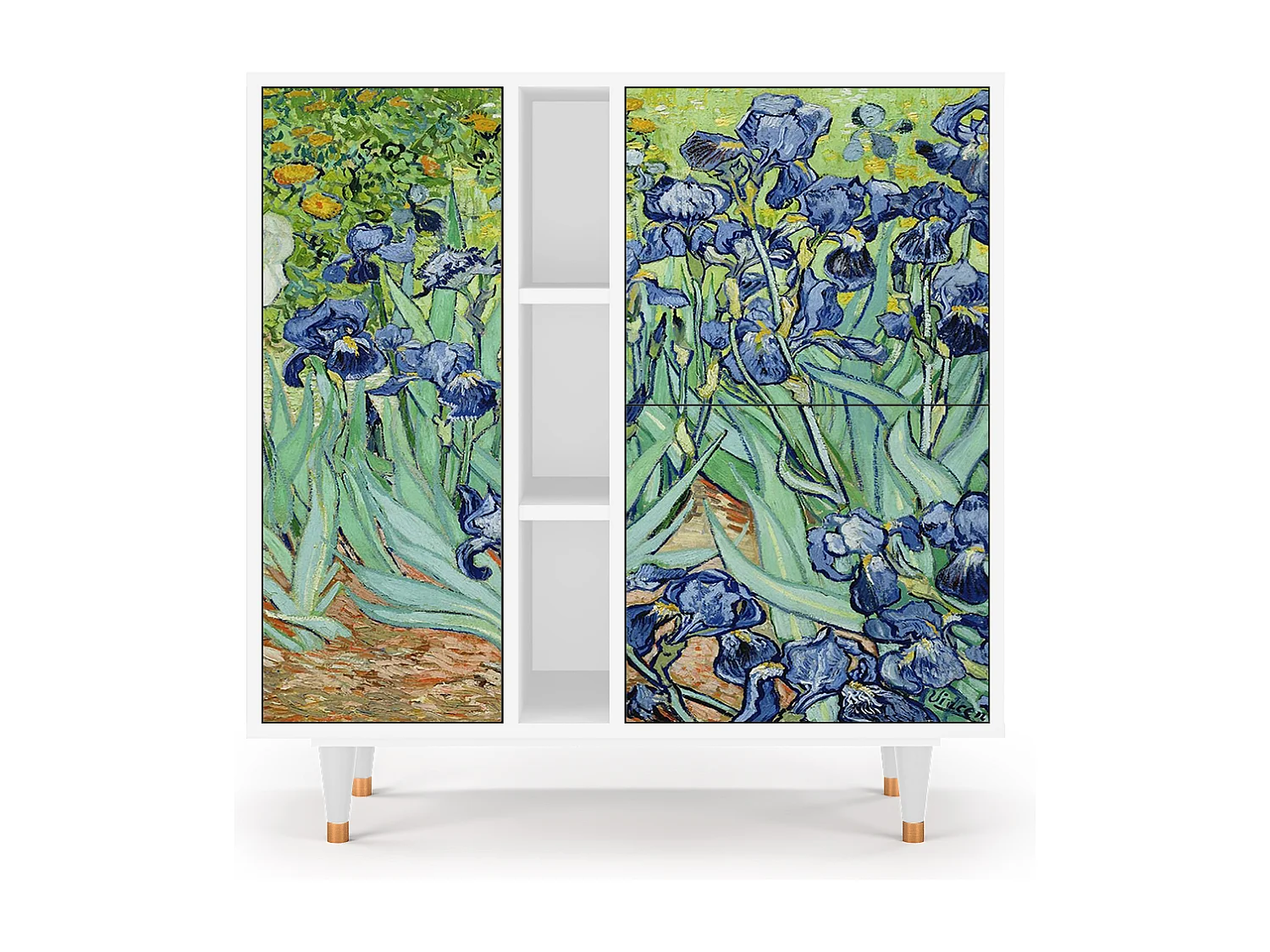 Buffet - 94х96х41 cm - BS5 - Irises , Blanc